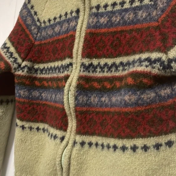 Vintage Paul Harris Nordic Fair Isle Shetland Wool Full Zip Sweater Sz S - Picture 2 of 16